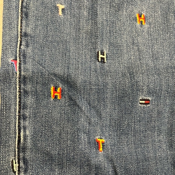 [US6/Inseam26]VTG Tommy Hilfigure Letter Embroidered Boyfriend Copain Jeans - Picture 2 of 10